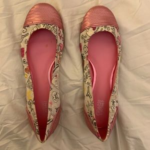 Coach Poppy Pink Sequin Flats